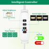 LED Grow Panel Light Ultra-thin Full Spectrum Hydroponic Indoor Plant Lamp with Timer 3‑Color Dimming Waterproof Home Garden