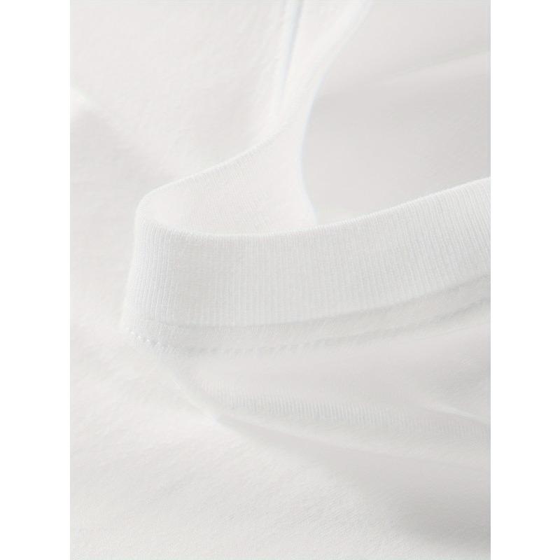 Men's Lightweight Breathable T-Shirt - Soft Crewneck Tee - Minimalist Casual Shirt - Machine Washable, Trendy Graphic Print Tee, Comfortable Fit