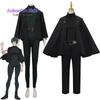 Anime Damespak Zenin Maki Cosplay Kostuum Cape T-shirt Broek Riem Halloween Kerst Outfit Uniform
