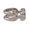Balenciaga Logo Brass Ring Men Rings Silver 748177TZ99S0926