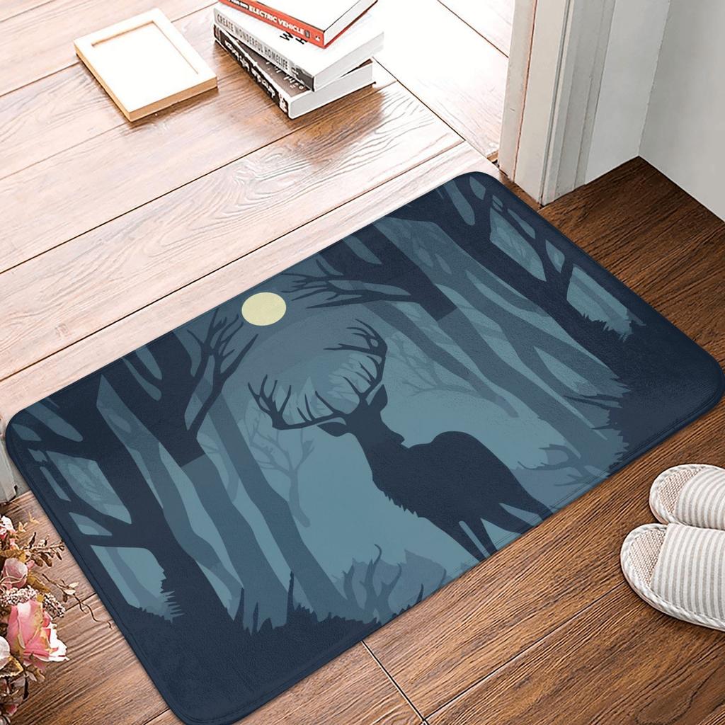 Magic Deer Front Door Floor Entrance Mat Indoor  Kitchen Bath Doormat Garden Carpet Rug