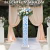 8pcs Wedding Flower Baskets with LED Lights,Hollowed Out Design Outdoor Decor for Birthday Parties,Commercial Opening Ceremonies