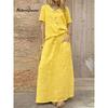 New women's clothing casual solid color cotton and linen, two loose skirts
