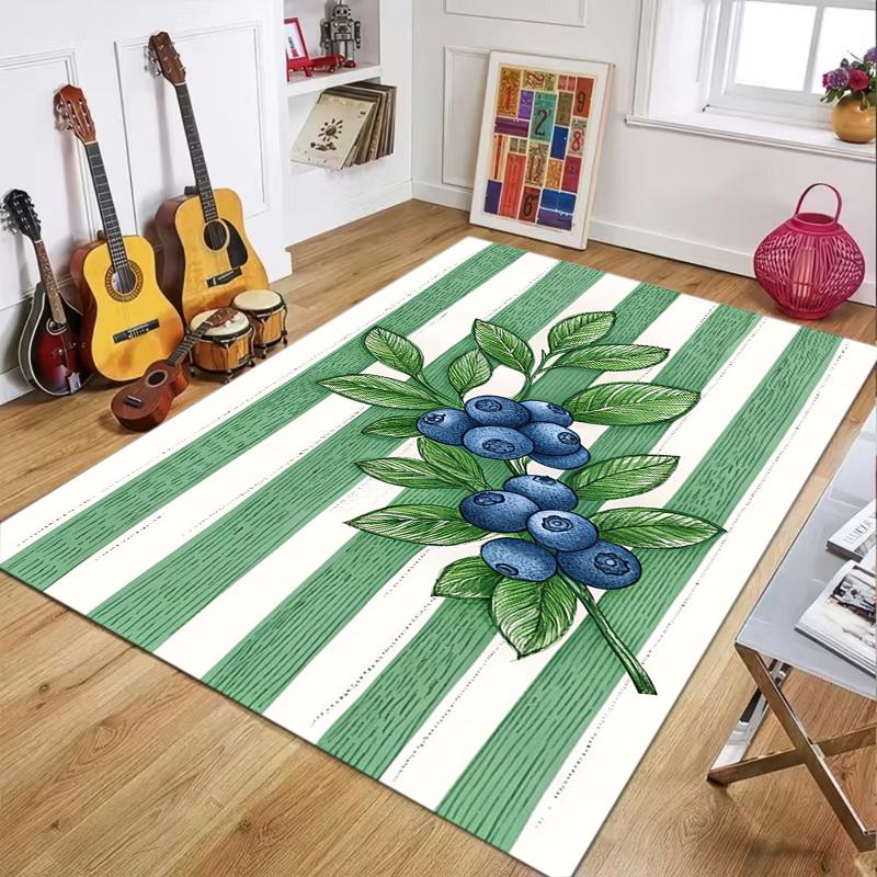 

Area Rug Floor Carpet Mat Dragon Fruit Peach Beet Print Non-Slip Washable in Blue Red Green for Fruit Themed Home Decor 40X60cm