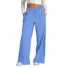 Women's Pants Fashion Casual Pants Solid Color Drawstring High Waist Pants With Pockets