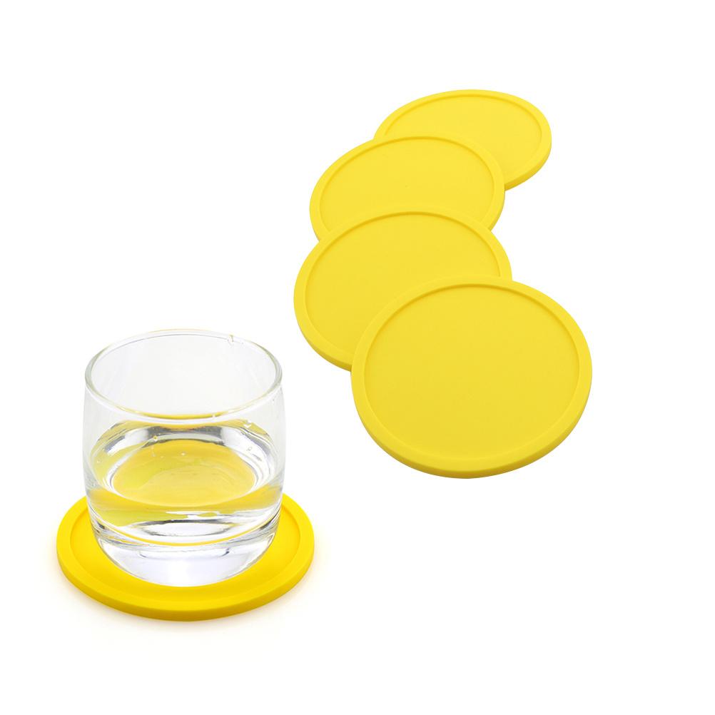 5pcs Silicone Cup Coasters Thick Non-Slip Drink Table Mats Heat Resistant -40 To 230℃ Food Grade Safe Mug Placemats For Home