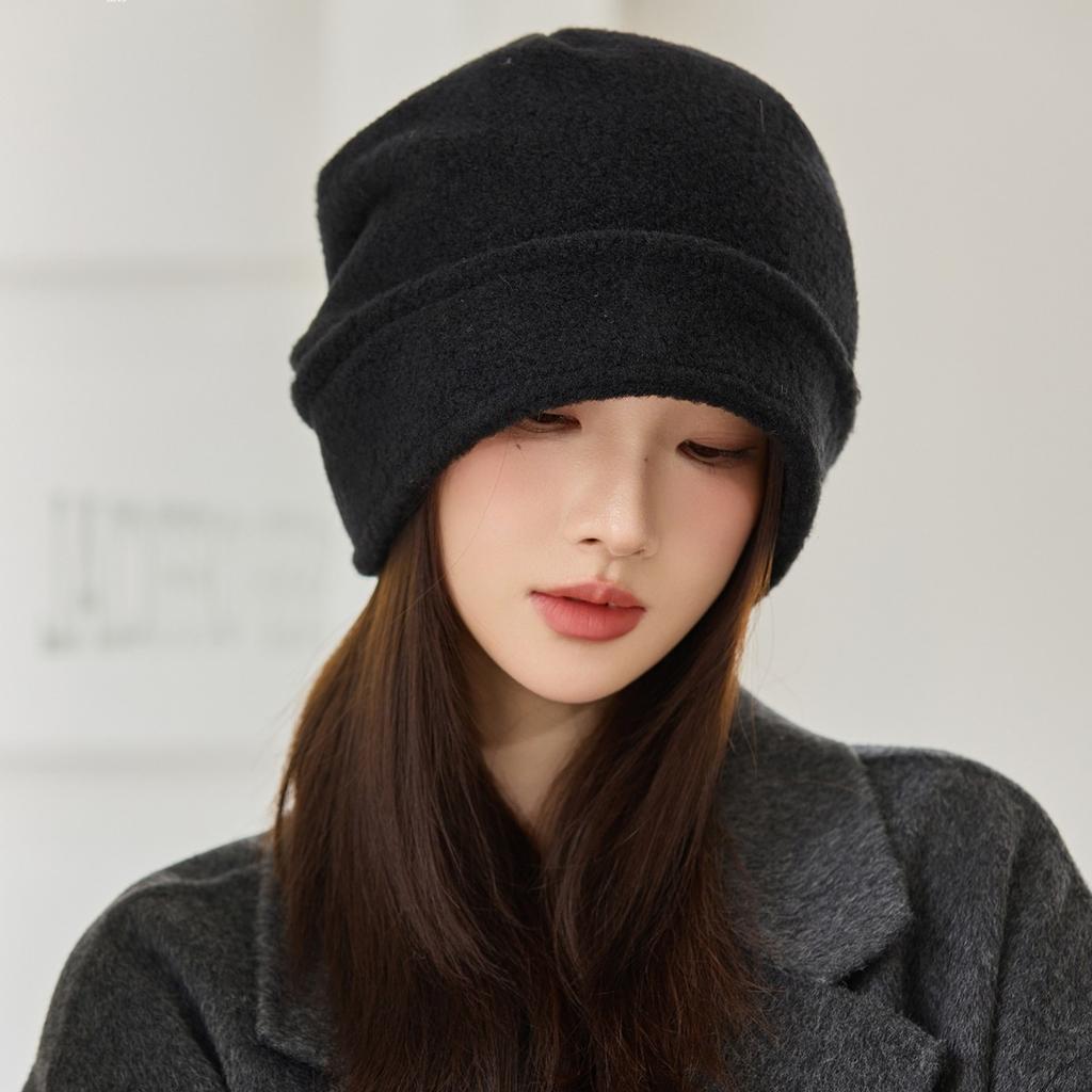 Women's Hats Autumn and Winter Knitted Wool Hats Warm Ear Protectors Plush Cold Hats