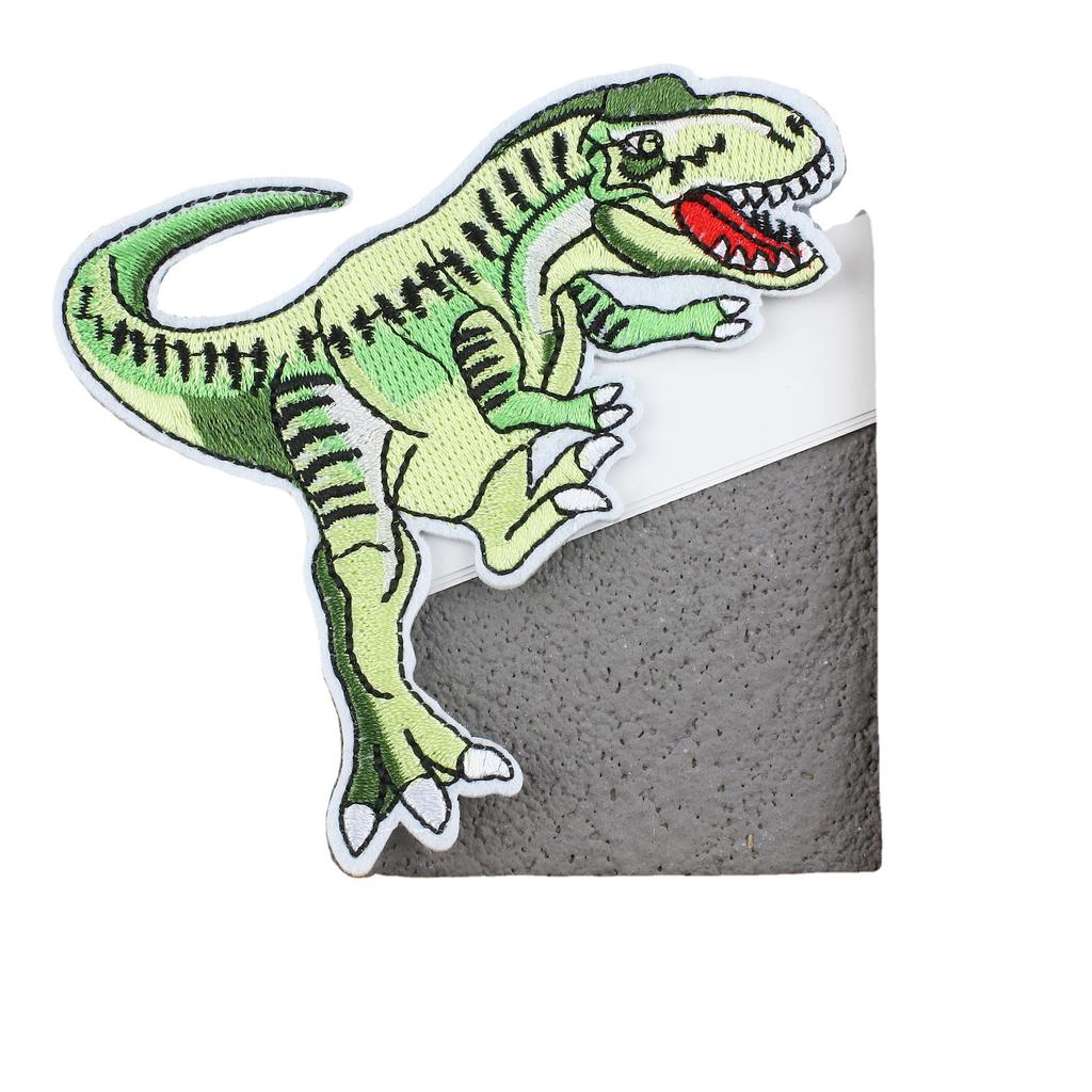 Jurassic Dinosaur Embroidery Cloth Sticker Computer Embroidery Stamp Ironing Car Patch Sticker Excavator Embroidery Stamp