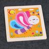 9 Stück Holz Cartoon Tiere Kinder Puzzle Spielzeug Lernen Bildung Panel
