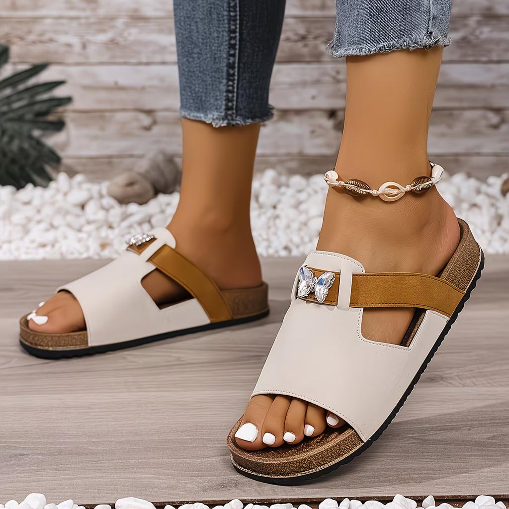 Women'S Retro Thick-Soled Bixson Sandals - Slip-On Open-Toe Beach Slides, Perfect for Vacation Leisure Wear, Holiday Footwear, Open-Toe Shoes.