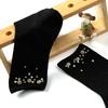 Fashion Socks - Pearl Flower Sparkly Socks k2208