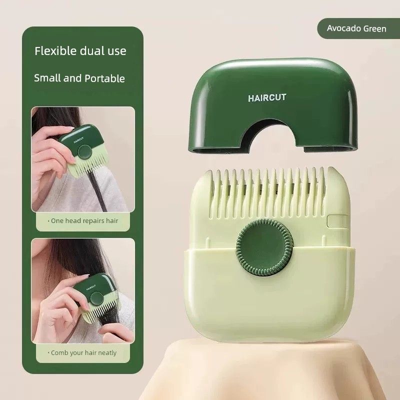 

Baby Hair Cutting Tool, Baby Hair Trimmer, Hair Cutting and Trimming Tool, Portable, Compact, Multifunctional Double-Sided Comb Avocado Green Trimming Comb