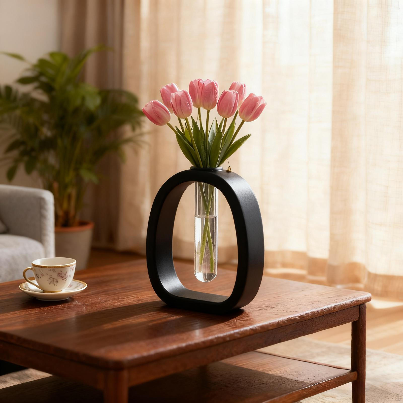 

Test Tube Flower Vase Terrarium Glass Container Table Centerpiece Fashion Arrangement Clear