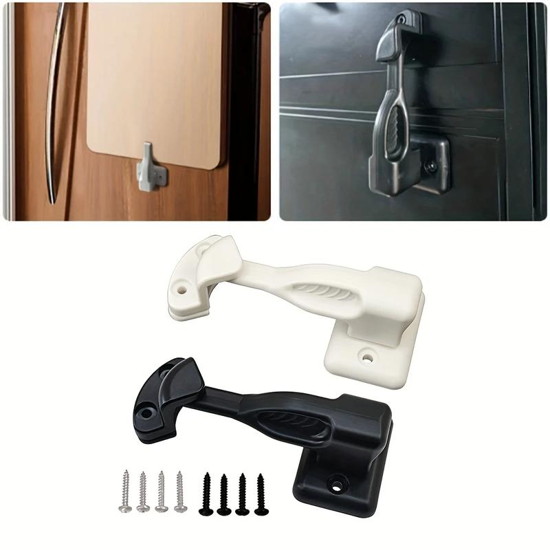 RV Door Holder Security Lock Rotating Latch System Cabinet Door Stop Catch With Mounting Screws For Caravan Motorhome Boat