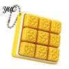 Stress Relief Toys 3D Printed 9-Square Fidget Clicker Toy, Simulation Fruit Cookie Pressing Portable Desk Fidgets Keychain, Click Desktop Ornament,