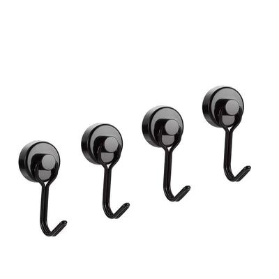 Gancio Magnetico Forte Per Cucina Frigorifero Strumento Appeso Interno Nero Confezione da 4/Appeso 20kg