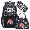 Sports CR7 Camouflage Backpacks With Lunch Bag Men&Women's Casual Canvas School Bags Simple Dual-Shoulder Bag Laptop Travel Bag