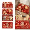 New 40*60cm Year of The Horse Floor Mat Cartoon Design Non-Slip Pony New Year Door Mat Quick-Dry Material Horse Doormat Entryway