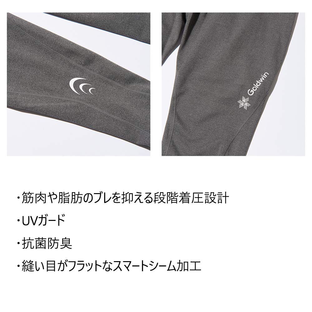 Sports Tights Fusion Long Tights Mixed Charcoal Japan S to Japanese size [Goldwin] [C3fit] Women's (equivalent S)