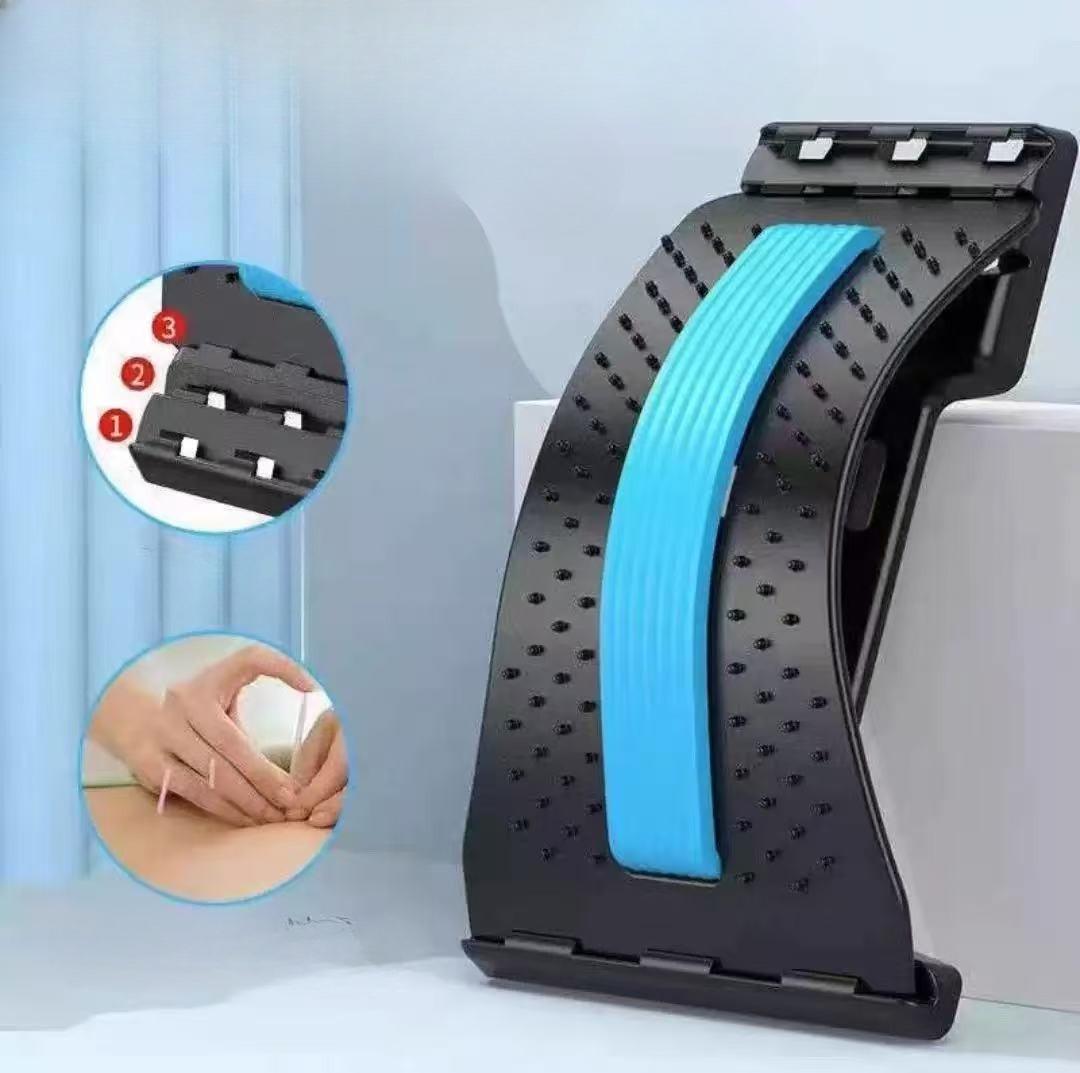 

1 шт. 4-уровневый тренажер для спины | Эргономичный корректор осанки и поддержка позвоночника - Эссенциальный аксессуар для йоги/пилатеса, Спортивное облегчение усталости спины синий