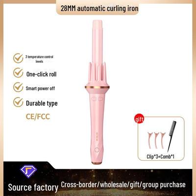 Automatic 28mm Curling Iron with Negative Ion Technology for Big Waves and Curls Without Hair Damage