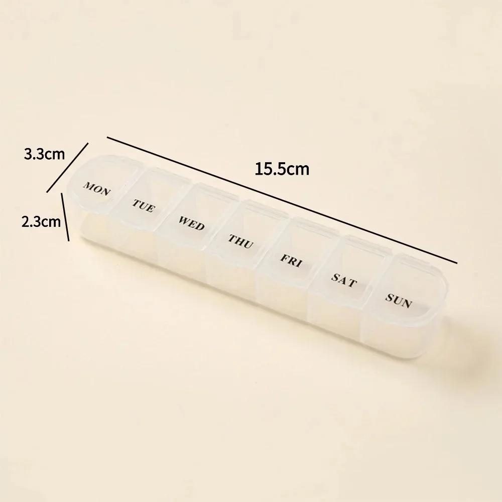 New Premuim Hot Mini Portable Travel 7 Days 7 Grids Pill Box Cases Container Organizer Storage for Vitamin Medicine Fish Oils