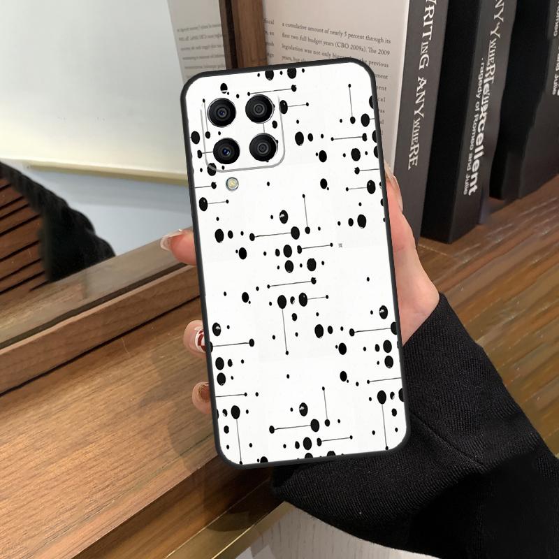 Polka Dots Lines Abstract Art Case For Samsung Galaxy M31 M21 M11 M20 M23 M54 M14 M34 M13 M52 M32 M12 M16 M36 M56 M15 M55