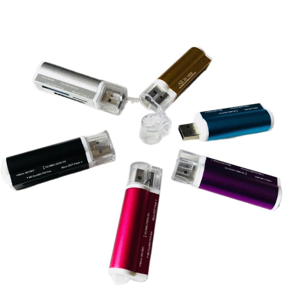 USB 2.0 High-Speed 4-in-1 Card Reader for Sony MS/SD/CF/M2 Cards