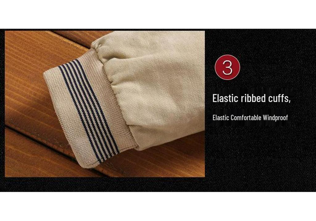 Men's Stand-up Collar Pure Cotton Baseball Jacket