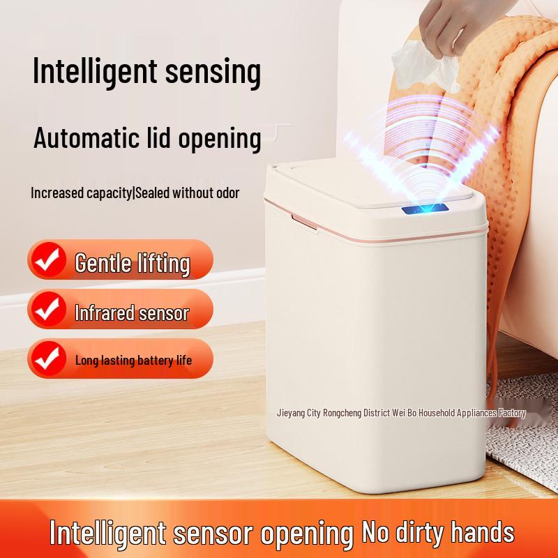 Automatischer Smart-Sensor-Mülleimer mit Deckel für Küche, Bad und Mülltrennung