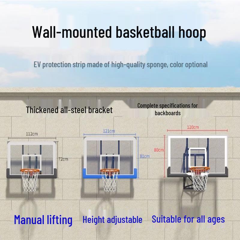 Jundingying Adjustable Wall-Mounted Basketball Hoop