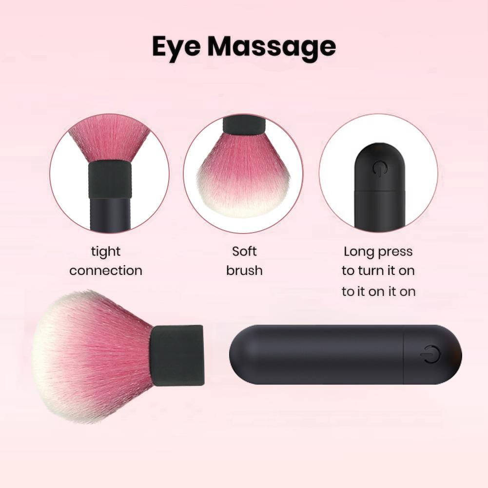 Women G-Spot Clitoral Bullet Vibrator with Makeup Brush Magic Wand Massage Stick Dildo Nipple Stimulator Adult Female Sex Toy