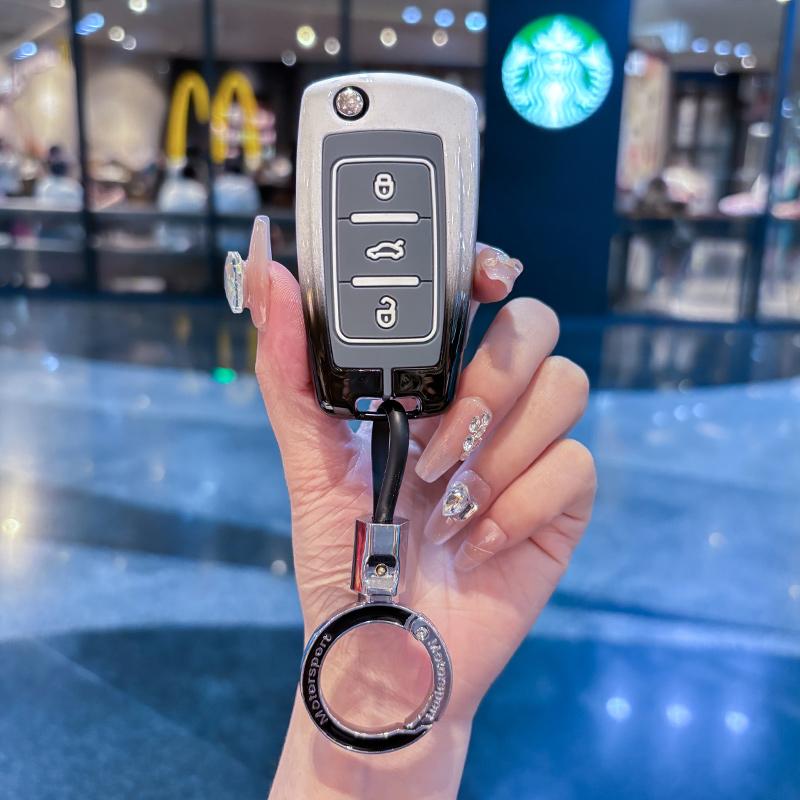 2026 Heiß Für VW VOLKSWAGEN Zinklegierung Auto Fernbedienung Schlüsselhülle Abdeckung Schale Für Volkswagen VW Polo Golf Passat Tiguan Beetle Caddy T5