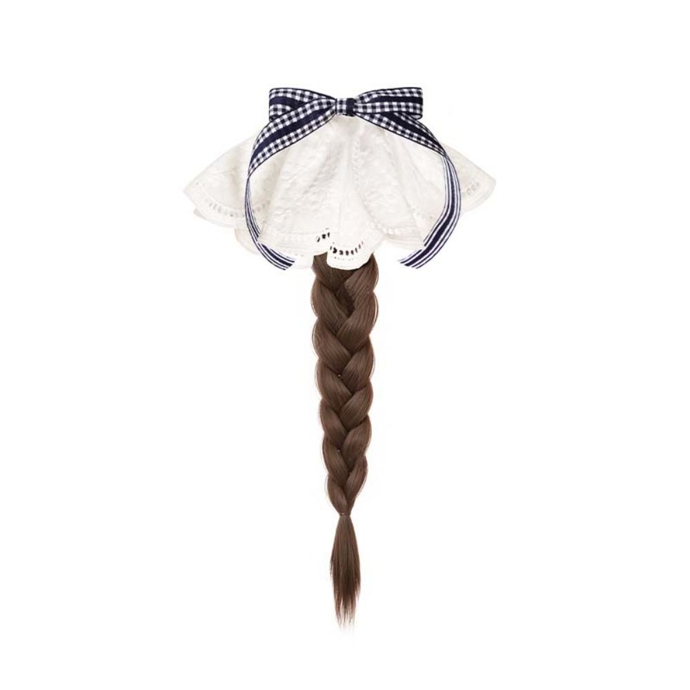 Boxing Braided Bow Lace Hair Bands Ponytail Hair Extension Twist Braid Wig  Daily