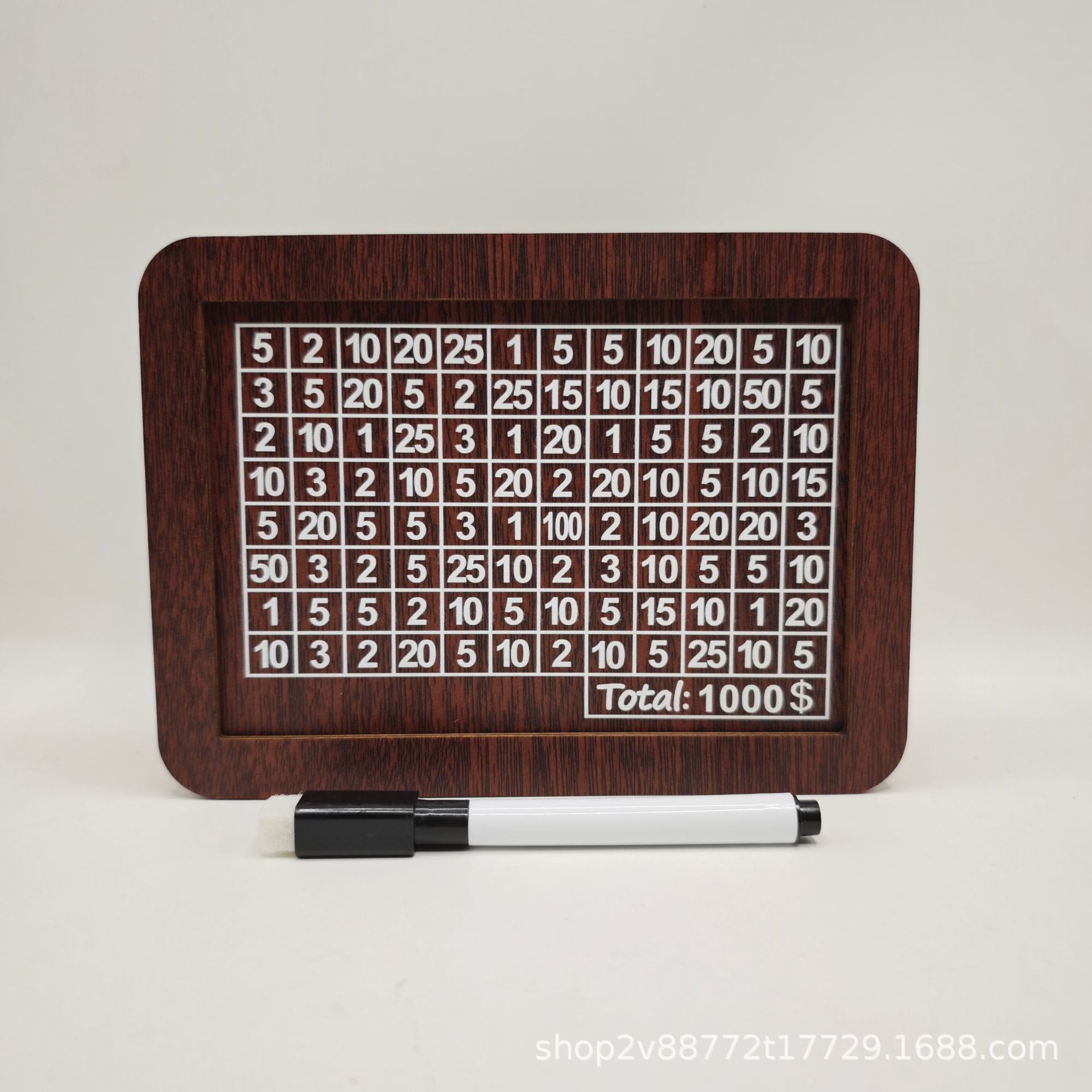 

Wooden Piggy Bank Reusable Handmade Money Box, Piggy Bank with Saving Goal and Numbers To Check for Helps The Habit of Saving