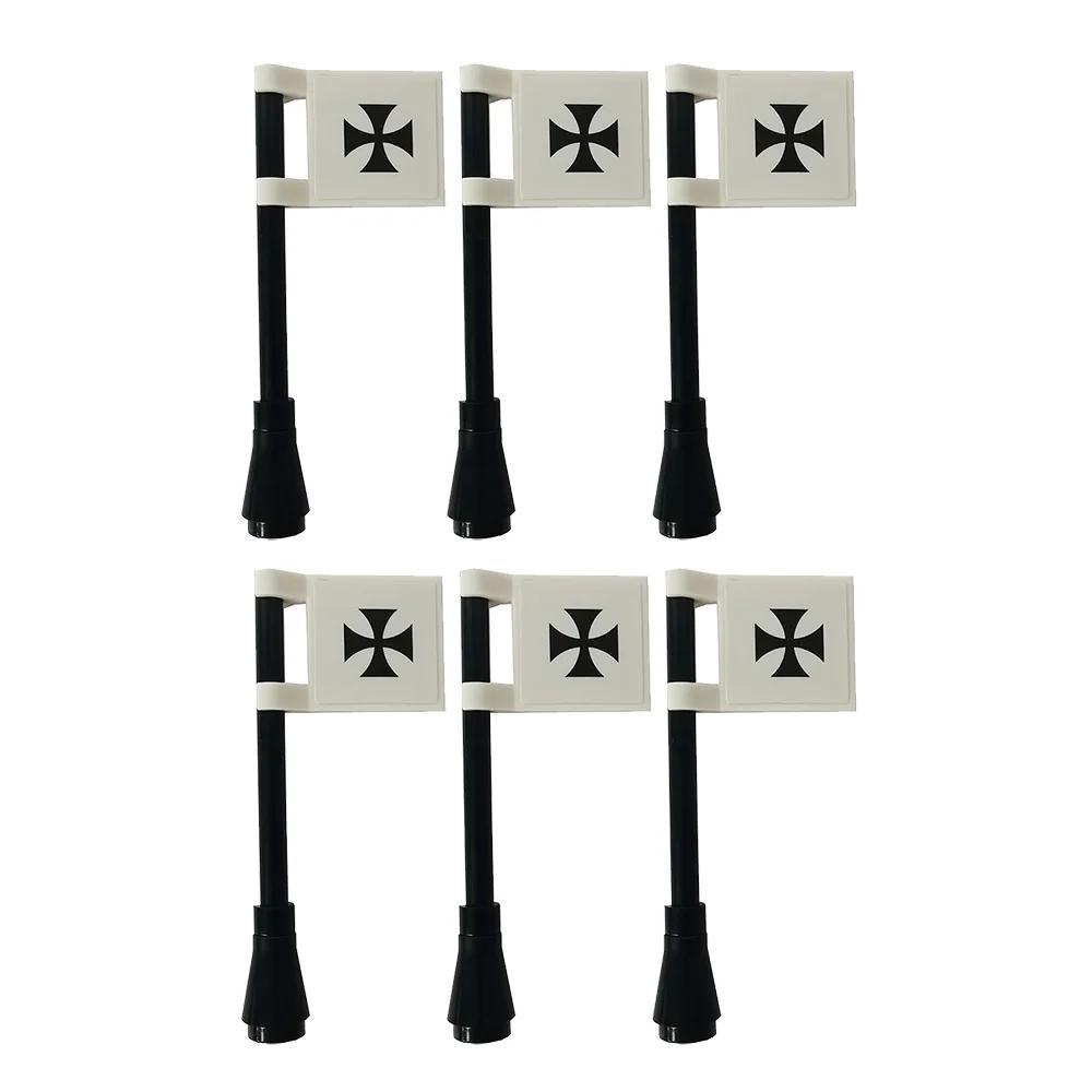 Średniowieczny Zamek Rycerz Legion Flaga Klocki Wojskowa Postać Krzyżowcy Flagi Gondor Starożytny Święte Cesarstwo Rzymskie Zabawka