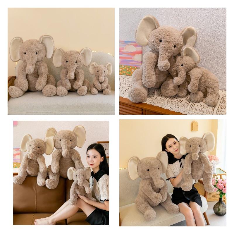 Adorable Plush Elephant Pillow Toy For Children Realistic Elephant Stuffed Animal