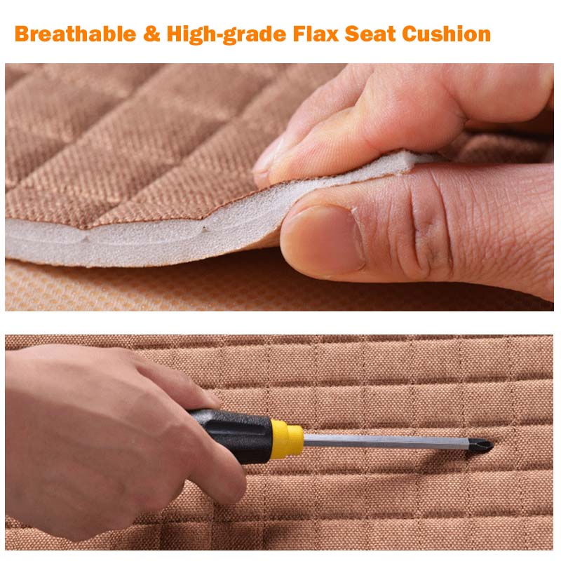 Autositzbezug, vollständig eng umschlossen, Flachs-Sitzkissen, Leinenstoff, Vorderstuhl, Fahrzeugschutz, Autozubehör