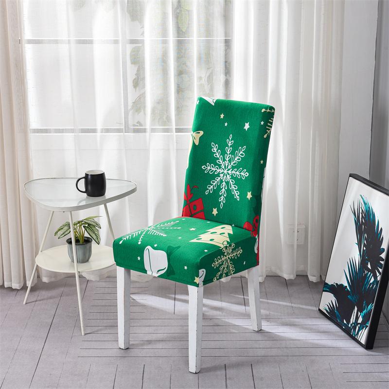 Christmas Decoration Stretch Covers Chair Cover For Dining Room Office Banquet Chair Protector Elastic Material Armchair Cover