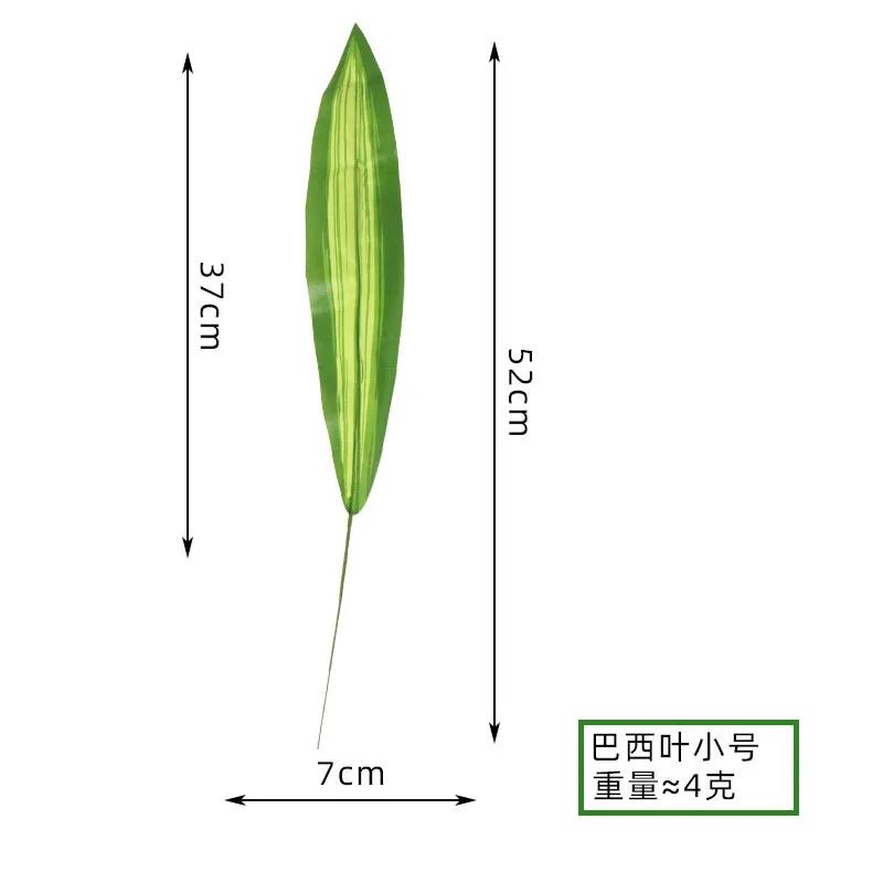 Künstliches grünes Blatt von One Piece, gefälschte Seidenpflanze für Hochzeit, Geburtstagsfeier, Heimdekoration, Palmblätter