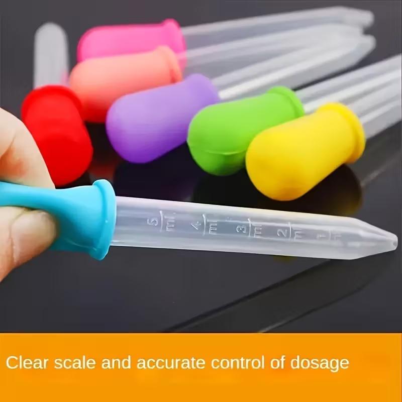 

3-Pack Silicone Liquid Droppers - Odorless & Easy-Clean, for Experiments, Measurement, Epoxy Painting & DIY 5ml