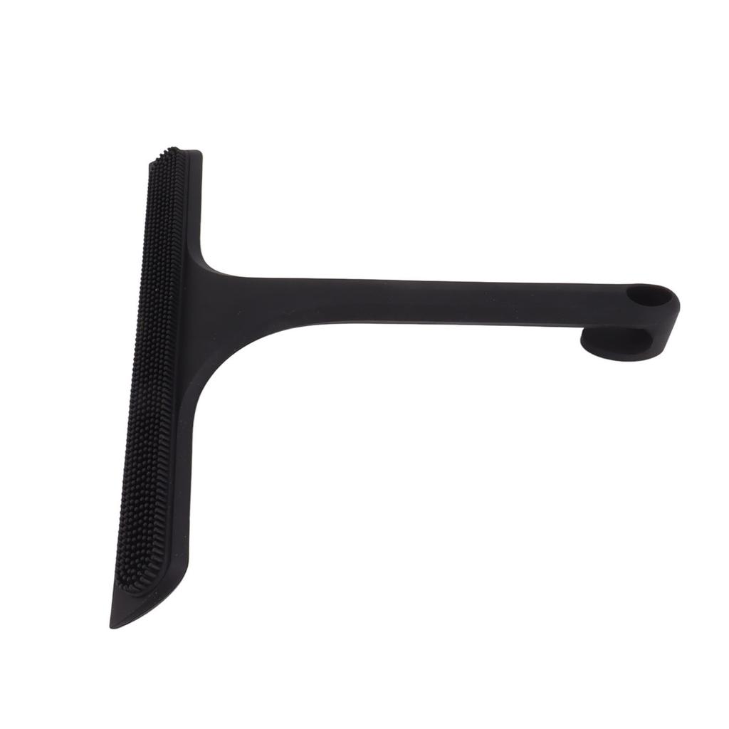Glass Wiper with Non Slip Handle Silicone Window Cleaner Squeegee for Bathroom Windows Kitchen Mirror Black