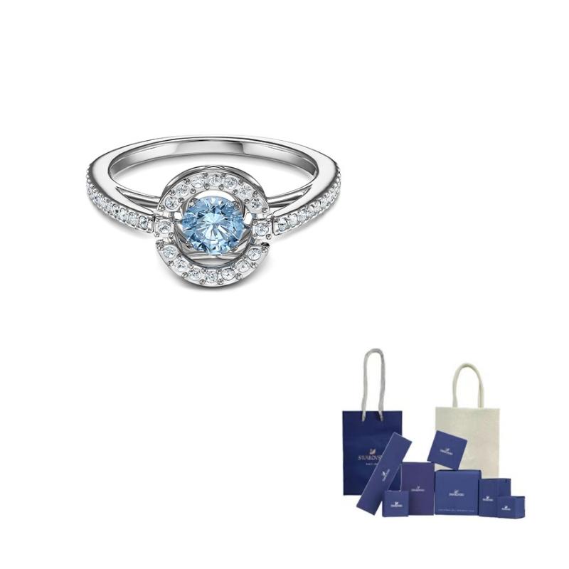 Swarovski Sparkling Dance Rings Womens 55-Original Brand Box And Bag