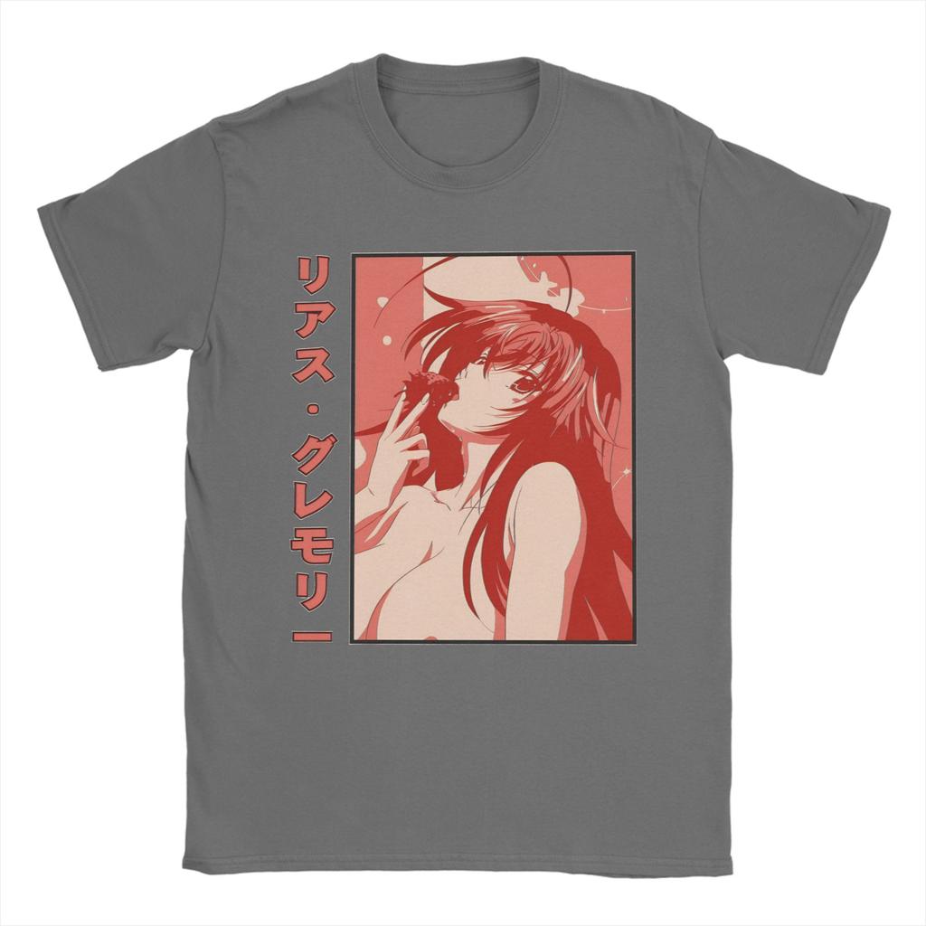Rias Gremory Köstliche Erdbeere High School DxD T-Shirt Herren Baumwolle Oberteile Shirts Retro Rundhals Kurzarm