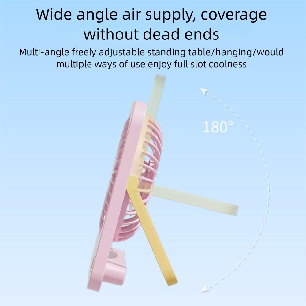 Ultra-thin Desk Fan 180° Adjustable Electric Fan Portable Foldable Table Fan  Home