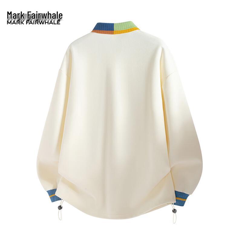 Mark Fairwhale Men's Color Block POLO Sweatshirt