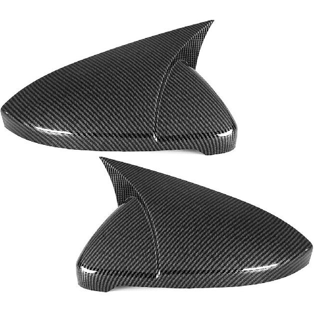 2pc Carbon Fiber Rear View Mirror Covers Caps,Replacement Rearview Mirror Covers,Fits for VW Golf MK7 MK7.5 Base GTI R 2013 2014 2015 2016 2017 2018