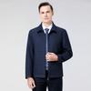 2026 Men's Business Casual Plaid Wool Jacket - Spring/Autumn, Middle-Aged Dad Fashion with Lapel