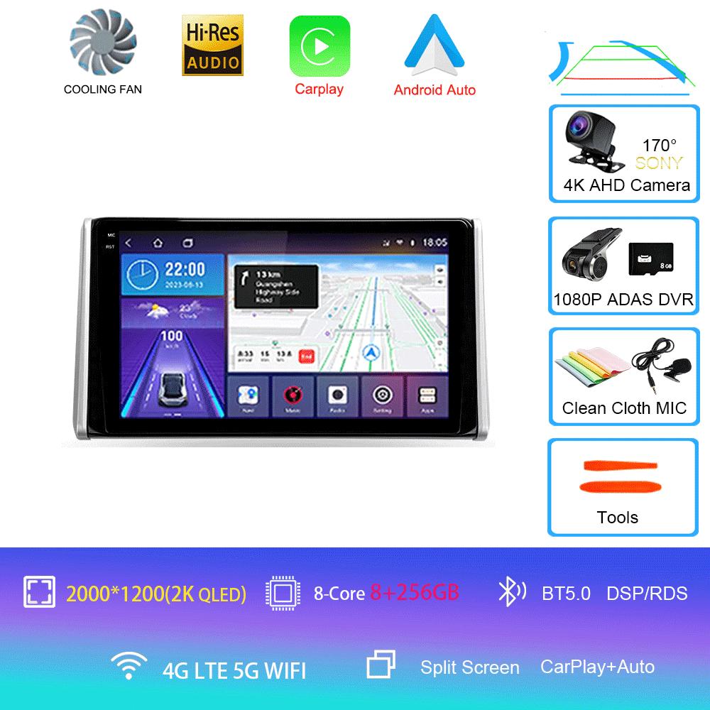 Android 14 Car Radio For Toyota RAV4 5 XA50 2018 - 2025 Multimedia Video Player Navigation Stereo GPS No 2din 2 Din Dvd