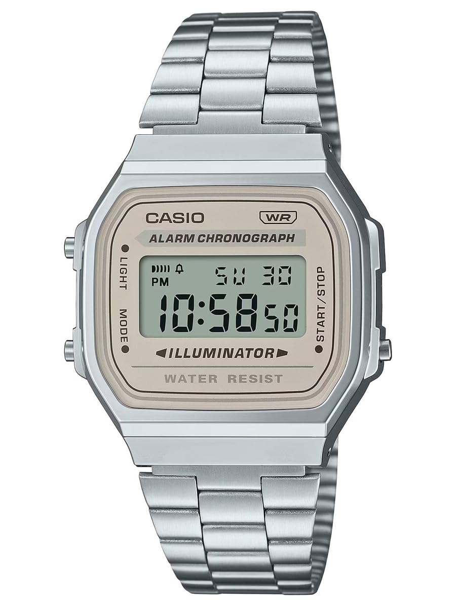Casio unisex adult quartz with watch, beige, bracelet. бежевый